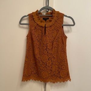 J. Crew rust lace top PXXS